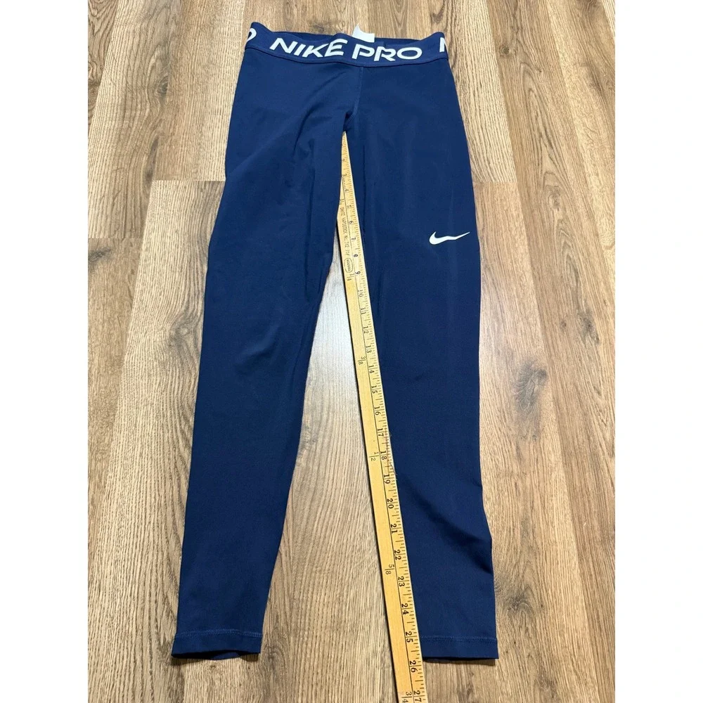 Nike Pro Leggings Womens Small Blue Athletic Workout Tights Excellent